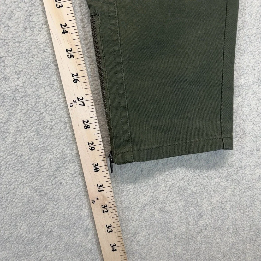 Zanerobe Olive Green‎ Jogger Pants Mens Elastic Waist Zip Cargo Pocket Tapered L